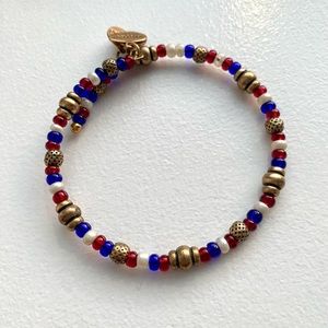 Patriotic Alex & Ani beaded bangle